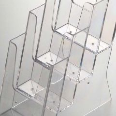 Masaüstü 3 Katlı Şeffaf Broşürlük - Masaüstü 3 Katlı Akrilik Broşürlük Standı