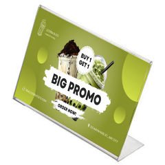 L Tipi Tek Taraflı Yatay Föylük - Masaüstü Pleksi Menü ve Fiyatlık