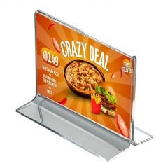 T Tipi Çift Taraflı Yatay Föylük - Masaüstü Pleksi Menü ve Fiyatlık