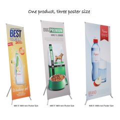 X Banner Reklam Standı Boyutu Ayarlanabilir Alüminyum Fuar Standı