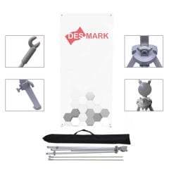 X Banner Reklam Standı Boyutu Ayarlanabilir Alüminyum Fuar Standı