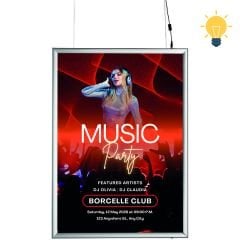 25 mm Ledbox Gönye Alüminyum Çerçeve Led Işıklı Çift Taraflı