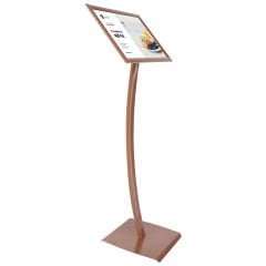 Ojigi (Eğimli) Tek Ayaklı Reklam ve Menü Panosu Kahverengi