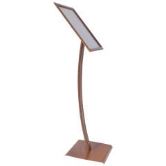 Ojigi (Eğimli) Tek Ayaklı Reklam ve Menü Panosu Kahverengi