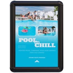 25 mm Rondo Siyah Renk Alüminyum Poster Çerçeve Aç-Kapa Çerçeve