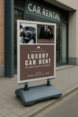 Gri Renk Helezon Su Tanklı Reklam ve Kaldırım Panosu Kapı Önü Yaylı Pano