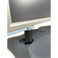 Gri Renk Helezon Su Tanklı Reklam ve Kaldırım Panosu Kapı Önü Yaylı Pano