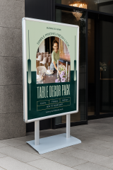 Sac MAKİ Eloksal Gri Çift Taraflı Reklam&Poster Panosu