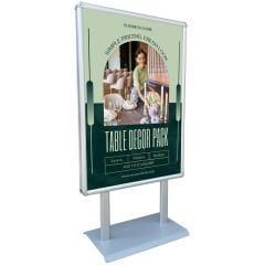 Sac MAKİ Eloksal Gri Çift Taraflı Reklam&Poster Panosu