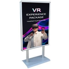 Sac MAKİ Eloksal Gri Çift Taraflı Reklam&Poster Panosu