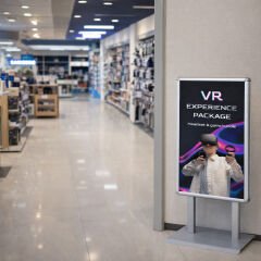 Sac MAKİ Eloksal Gri Çift Taraflı Reklam&Poster Panosu