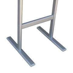 Eloksal Gri Çift T Ayaklı Menü ve Reklam Panosu (Dikey)