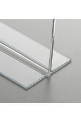 T Tipi Çift Taraflı Dikey Föylük - Masaüstü Pleksi Menü ve Fiyatlık