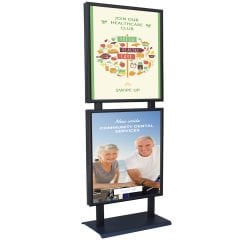 TwinBoard Siyah 50x70 Çift Taraflı Reklam & Poster Panosu - Ayaklı Afiş Panosu