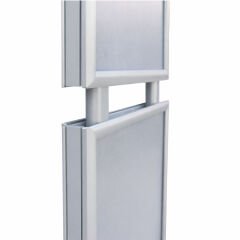 TwinBoard Eloksal Gri 50x70 Çift Taraflı Reklam & Poster Panosu - Ayaklı Afiş Panosu