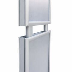 TwinBoard Eloksal Gri 50x70 Çift Taraflı Reklam & Poster Panosu - Ayaklı Afiş Panosu