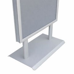 TwinBoard Eloksal Gri 50x70 Çift Taraflı Reklam & Poster Panosu - Ayaklı Afiş Panosu