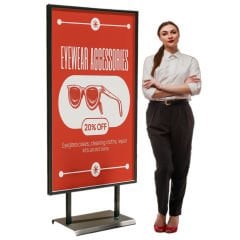 Huge XL Çift Taraflı Reklam & Poster Panosu 70x140 cm  - Ayaklı Reklam Panosu