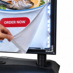 GLOWIX Işıklı Tekstil Baskı Reklam ve Poster Panosu - Su Tabanlı Yaylı Led Pano