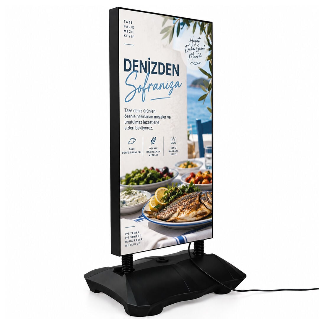 GLOWIX Işıklı Tekstil Baskı Reklam ve Poster Panosu - Su Tabanlı Yaylı Led Pano