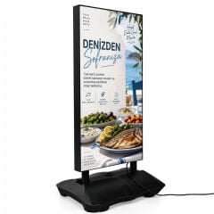 GLOWIX Işıklı Tekstil Baskı Reklam ve Poster Panosu - Su Tabanlı Yaylı Led Pano