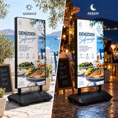 GLOWIX Işıklı Tekstil Baskı Reklam ve Poster Panosu - Su Tabanlı Yaylı Led Pano