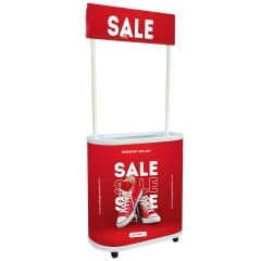 Taşınabilir Oval Plastik Tanıtım Standı – Fuarlık Promosyon Stand