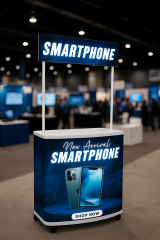 Taşınabilir Plastik Kare Tanıtım Standı – Fuarlık Promosyon Stand