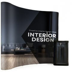 Pop-Up Örümcek Stand 3x3 Panel Oval – Taşınabilir Fuar ve Tanıtım Standı